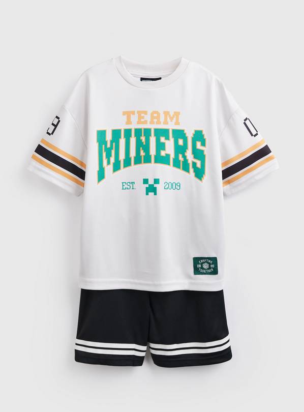 Minecraft Football Print T-Shirt & Shorts Set 9 years